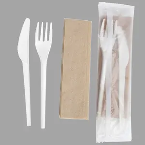 Quanhua Good Quality Alternative To Plastic CPLA Disposable Knife And Fork Compostable Biodegradable Knife