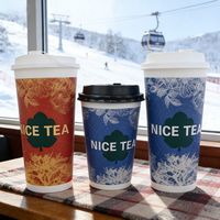 Gobelet à café en papier kraft brun jetable à paroi simple, écologique et biodégradable, avec couvercle, logo imprimé personnalisé