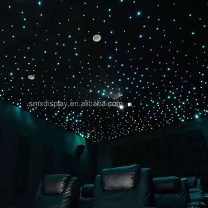 Star Ceiling Night Starry Chandelier Light Home Theater Bar Star Ceiling With Remote Controller Moisture-Resistant