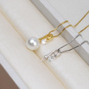 Pendentif Cygne en Argent S925, Pendentif Simple en Forme de Tête, Perle, Accessoires de Bijoux DIY, Plateau 1471, Composants de Bijoux Semi-finis - Product Image 2