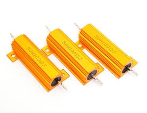 RX24 5W 10W 50W Resistencia de potencia bobinada con carcasa de aluminio dorado Resistencia de potencia de frenado dinámico - Product Image 4