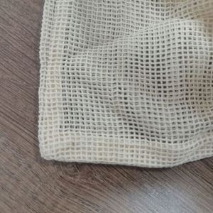 Eco-Friendly 100% Natural Pure Cotton <b>Mesh</b> <b>Bag</b> Reusable Produce <b>Bag</b> Small Medium Large Size Pack <b>Mesh</b> Cotton Shopping Storage - Product Image 5