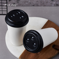 Gobelets en papier pour café jetables personnalisés FULING 4oz/8oz/10oz/12oz/16oz/20oz avec couvercle
