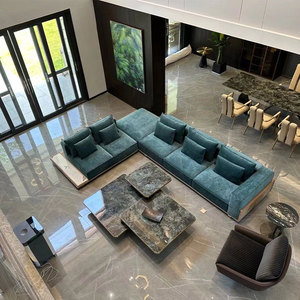 Sofá Modular en Forma de L para Sala de Estar, Muebles Modernos de Lujo, Material de Tela Italiana de Lujo - Product Image 4