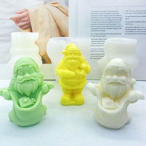 Nouvelles idées : moule à bougie de Noël DIY, moule en silicone Père Noël pour la coulée de résine, le plâtre, l'argile polymère, la décoration intérieure - Product Image 4