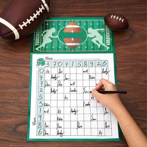 Football Game Scoreboard 100 Grid Water Resistant Sports Party Decor <b>Poster</b> - Product Image 1