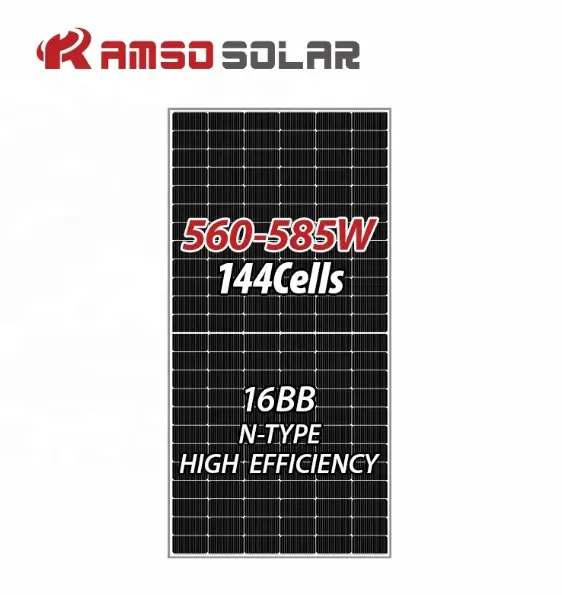 Uso domestico pannelli solari 560W 570W 580W 700W mezza cella monocristallino pannelli solari costo dal fornitore di pannelli solari