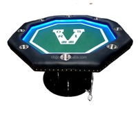Table de poker de 130 cm de diamètre, table ronde, personnalisée avec LED
