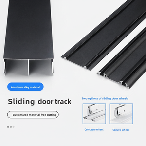 <span class=keywords><strong>Rail</strong></span> <span class=keywords><strong>de</strong></span> glissière supérieur et inférieur <span class=keywords><strong>pour</strong></span> portes coulissantes <span class=keywords><strong>de</strong></span> placard, style minimaliste moderne, épaissi, <span class=keywords><strong>pour</strong></span> portes en verre - Product Image 2