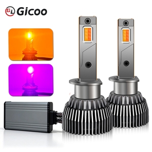 Ampoules de phare LED 12V 24V H4 H7 H1 H3 H8 H9 H11 HB3 HB4 9005 9006 12W AMBRÉ VIOLET pour voiture, phares antibrouillard - Product Image 6
