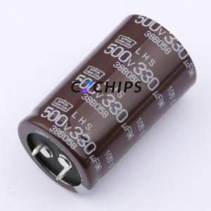 ตัวเก็บประจุแบบอิเล็กโทรไลต์อะลูมิเนียมแบบ Snap-in รุ่น ELHS501VSN331MR50S ชนิด Through hole (THT) ขนาด D30xL50 มม. 330uF 20% 500V ขา 10 มม. - Product Image 1