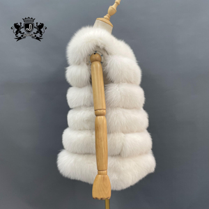 Chaleco de piel de zorro para <span class=keywords><strong>mujer</strong></span>, ropa cómoda y esponjosa, Color sólido, seis secciones, <span class=keywords><strong>2022</strong></span> - Product Image 2