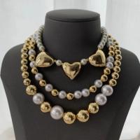 Ensemble de bijoux de luxe pour femme en laiton de haute qualité, plaqué or 18 carats, étanche, anti-décoloration, anti-rouille et anti-ternissement, comprenant un collier à breloques et des bagues