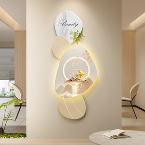 Nouvelle peinture décorative pour salon, peinture murale moderne de luxe, murale de fond, peinture murale de paysage animalier avec lumière LED - Product Image 6