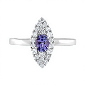 Bague en saphir rose et diamant en argent sterling 925 - Product Image 5