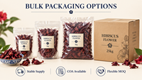 Pemasok Bahan Baku Teh Bunga Hibiscus Kering Grosir Kemasan Kustom Label Pribadi