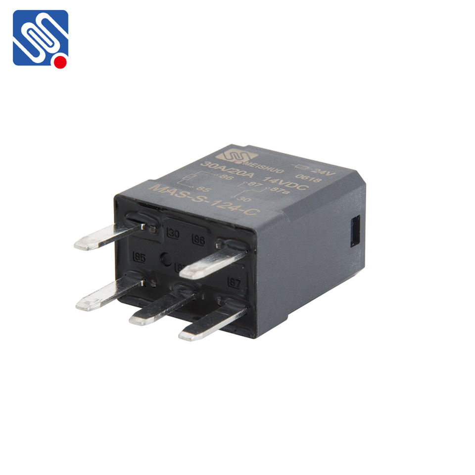 Meishuo MAS Mini Auto Relay 30A 4 Pin New Condition 24V 20/30A 40A Rated Current Automotive Parts