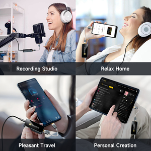 Di động <span class=keywords><strong>USB</strong></span> DAC âm thanh Bộ chuyển đổi Hi-Res giải mã amp 3.5mm Jack DC tương thích điện thoại di động máy tính xách tay máy tính máy tính bảng chuyển đổi - Product Image 6