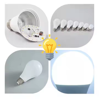 Ampoules LED SMD à couvercle plastique 2700K 6000K 5W Économiseur d'énergie 400 Lumens Culot E27 AC/DC Télécommande