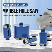 Scie cloche diamantée brasée à sec pour meuleuse d'angle, pour carreaux de porcelaine, marbre et granit