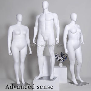 Maniquí de plástico de talla grande para mujer de Europa América al por mayor, modelo de cuerpo completo, piel blanca, fibra de vidrio, Cuerpo Femenino gordo, maniquí para hombre - Product Image 3