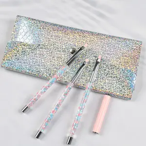 ANGNYA 2024 NEW Liquid Star Moon Glitter Handle LOGO Customize Oval Gel Nail Tools Nail Art Liner Detail Gel Brushes