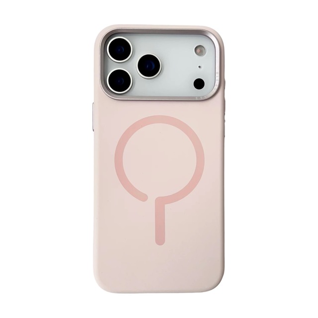 Magnetic Wireless Charger Silicone Phone Case for iPhone 17 Pro Max Shockproof Back Cover Included Screen Protector Business