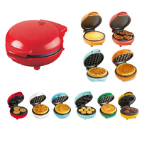 Machine à mini-beignets et gaufres en forme de cœur, plaques en plastique antiadhésives, thermostat réglable, usage domestique électrique, 550W, pour enfants et familles