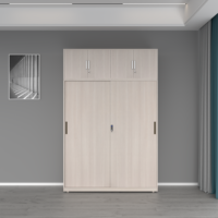 Armoire Métallique Minimaliste à 2 Portes, Grande Capacité, Rangement de Vêtements, Penderie pour Meuble de Maison Salon Chambre
