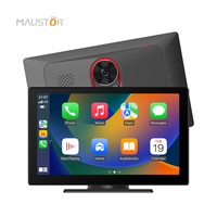 Caméra embarquée DVR Maustor avec écran tactile IPS de 9 pouces, Bluetooth, Wi-Fi, CarPlay sans fil, Android Auto sans fil, moniteur portable pour voiture universelle