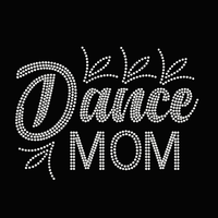 Meilleures ventes : Motif de transfert thermique personnalisé 'Maman Danseuse' avec strass pour T-shirts
