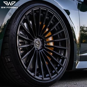 ล้อแม็กซ์สีดำล้วนสำหรับรถยนต์นั่งส่วนบุคคลขนาด 5x108 5x112 5x114.3 5x120 สำหรับ Ferrari Mercedes Benz BMW <span class=keywords><strong>Audi</strong></span> ขนาด 18 19 20 นิ้ว - Product Image 1