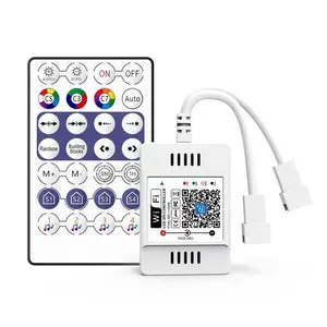 Temporizador sensor de música inteligente, timer sem fio sonho colorido wifi controle de luz led alexa 12v 24v