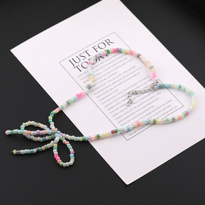 Collar de Cuentas con Lazo, Multicolor, Joyería de Moda DIY, Accesorio Unisex - Product Image 1