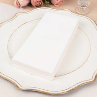 Pâte de bois 100% vierge 1 pli blanc Airlaid serviette sans logo pour restaurant hôtel