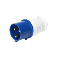 Prise murale industrielle HFE 3 pôles 32A 220V IP44, norme IEC 60309-1-2, modèle bleu HF-123