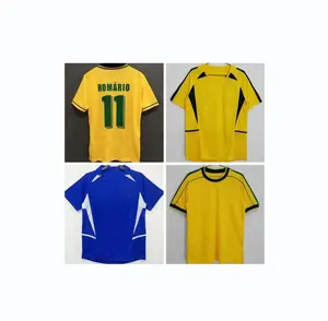 Brasilien retro-fußballtrikots Ronaldinho KAKA R. CARLOS Camisa maillot futebol BRAZILIEN RIVALDO klassisches Vintage-fußballtrikot