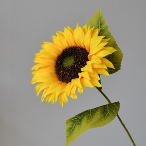 Flor Artificial <span class=keywords><strong>de</strong></span> Seda <span class=keywords><strong>de</strong></span> Tallo Largo Individual al por Mayor, <span class=keywords><strong>Girasol</strong></span> <span class=keywords><strong>de</strong></span> Plástico para Decoración <span class=keywords><strong>de</strong></span> Paredes Disponible para la Venta - Product Image 3