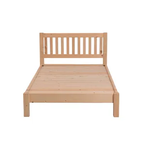 سرير كلاسيكي عالي الجودة أحدث شريحة دعم حجم الملك من الإطار الخشبي الصلب ، إطار خشبي