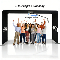 YPT 360 Photo Booth en alliage d'aluminium avec télécommande Bluetooth/USB/Wi-Fi, impression instantanée, garantie de 2 ans, compatible GoPro et tablettes