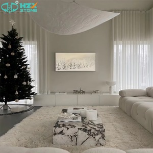 HZX Vente Chaude Pierre de Marbre Calacatta <span class=keywords><strong>Volia</strong></span> Polie et Étanche sur Mesure pour Socle et Table d'Appoint pour Villa et Maison - Product Image 1