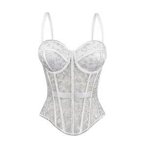 <span class=keywords><strong>Corset</strong></span> en dentelle européen et américain pour femme, top sculptant et modelant, style élégant et sexy, doux et confortable, idéal pour les soirées et les clubs. - Product Image 4
