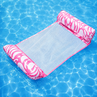 Lit d'eau portable, hamac flottant gonflable en PVC, tapis flottant pliable pour la récréation aquatique