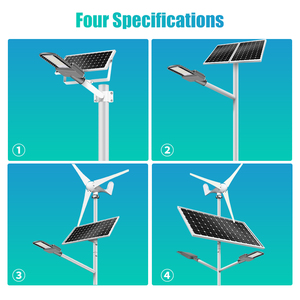 Lampadaire LED hybride éolien-solaire IP65 étanche en aluminium pour usage commercial et public - Product Image 2