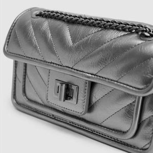 Cadena de suministro global personalizado <span class=keywords><strong>Paparazzi</strong></span> # PA0606 nueva <span class=keywords><strong>moda</strong></span> tono plateado elegante señora Bolso pequeño Pu cuero bandolera para mujer - Product Image 3