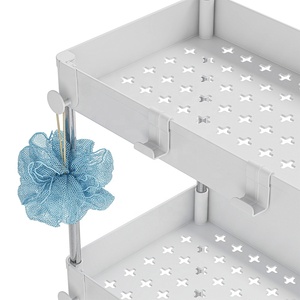 Uso domestico Metal Rolling Organization GRS Plastic Storage Utility Cart Trolley scaffali vassoio con rotelle - Product Image 6