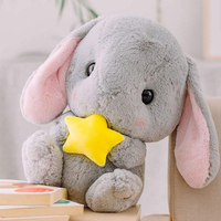 Adorable Lapin en Peluche de 43 cm, Jouet Doux, Oreiller pour Enfant, Poupée d'Accompagnement pour Bébé, Cadeau de Sommeil, Peluche Rembourrée pour Enfants