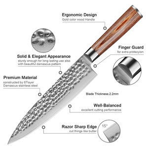 سكاكين فولاذية مدمشقية VG10 يابانية من 67 طبقة، سكاكين مطبخ حادة لقطع الخضروات واللحم، سكاكين طاهٍ متخصصة - Product Image 2