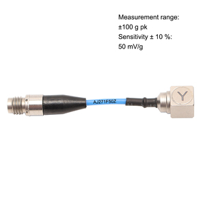 Capteur d'accélération triaxial piézoélectrique compact AJ271F, volume de 10,<span class=keywords><strong>2</strong></span> cm³, 50 MV/g, pour tests de robots à haute vibration - Product Image 3