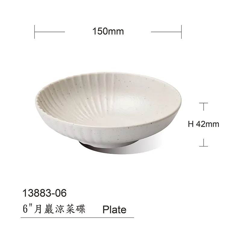 New design melamine tableware round plate, shatter-resistant plate, characteristic Western round plate